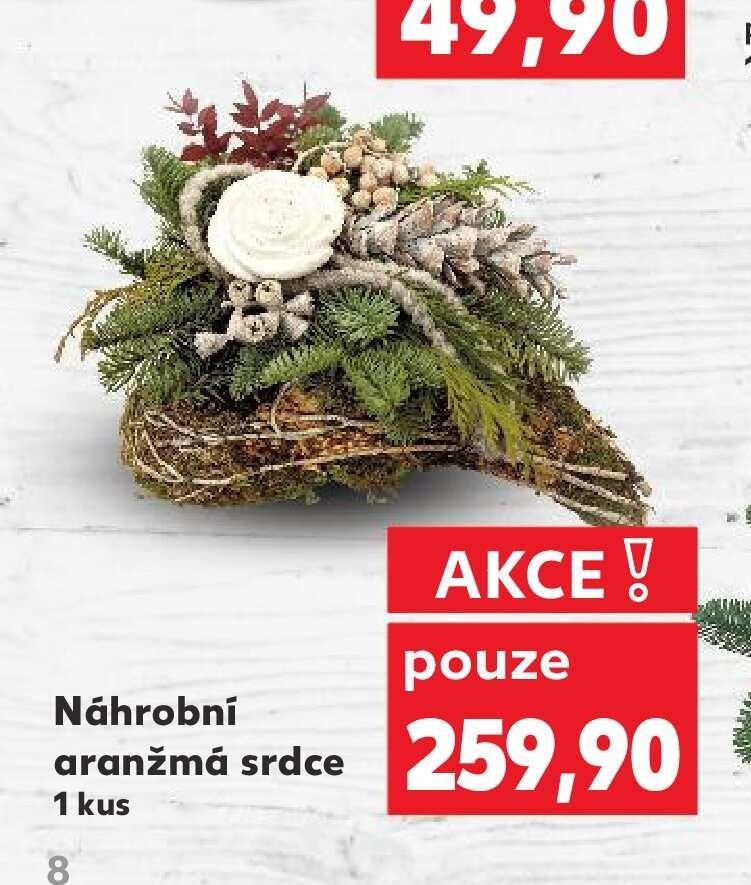 Náhrobní aranžmá srdce