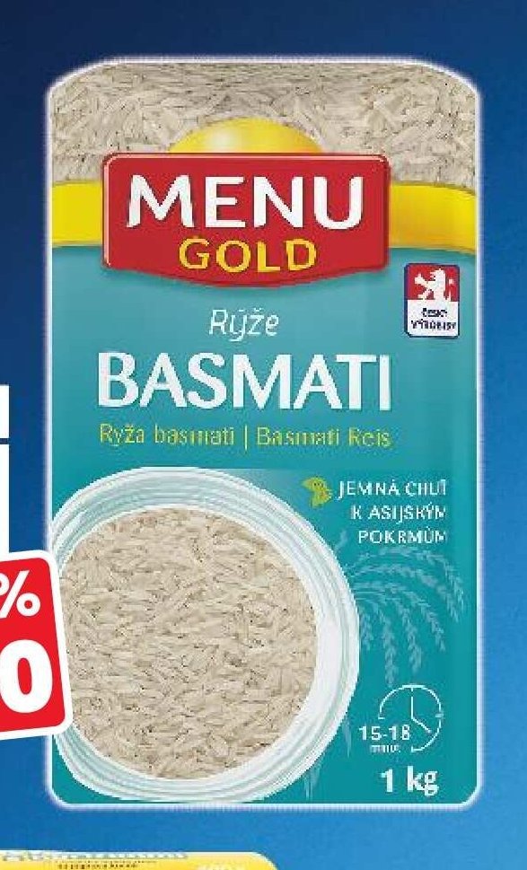 MENU GOLD Rýže Basmati 1 kg