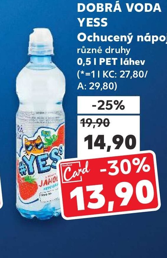 DOBRÁ VODA YESS Ochucený nápoj