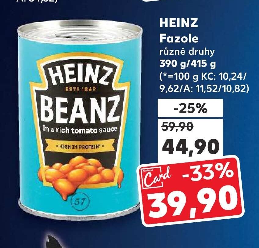HEINZ Fazole různé druhy
