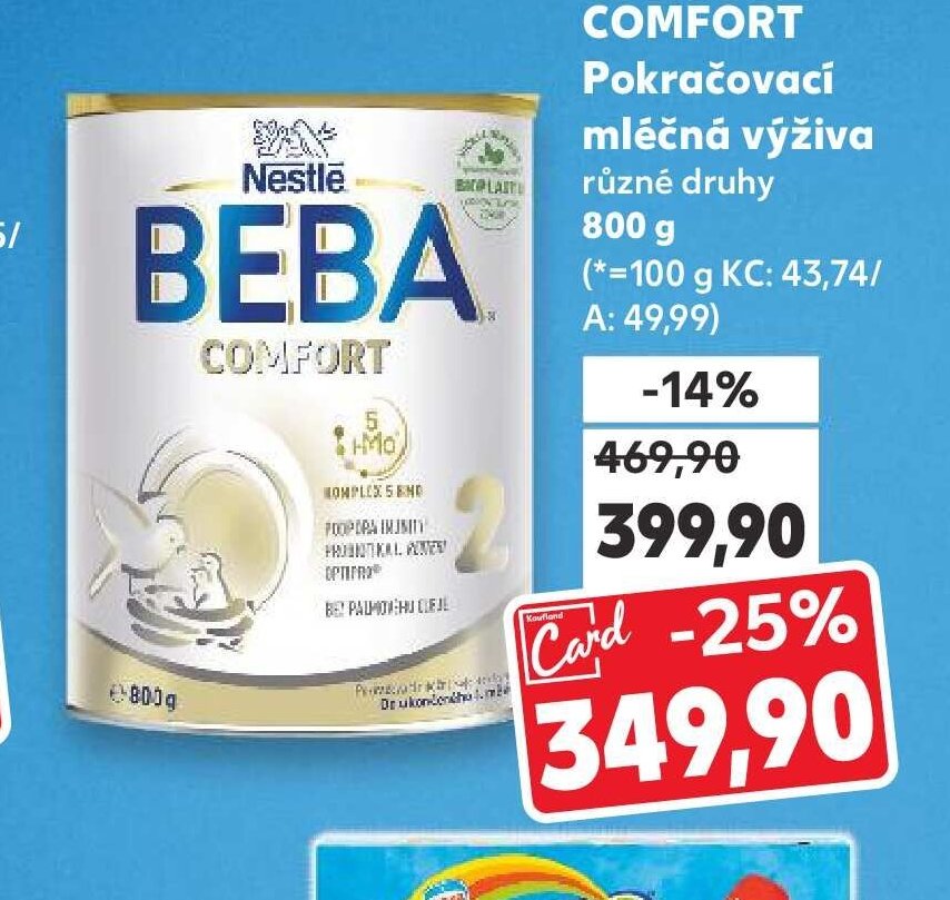 BEBA COMFORT Pokračovací mléčná výživa různé druhy