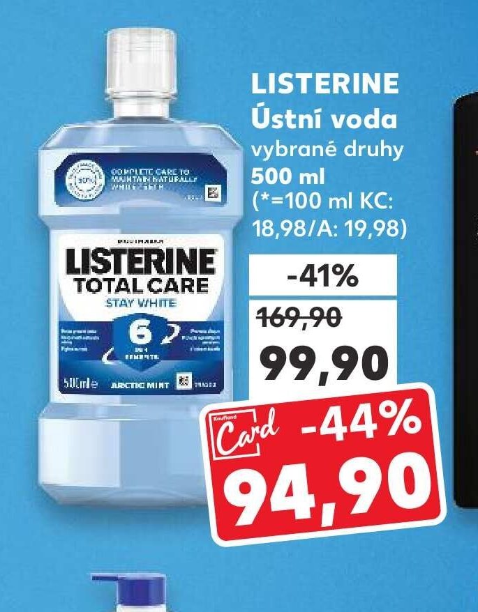 LISTERINE Ústní voda vybrané druhy 500 ml