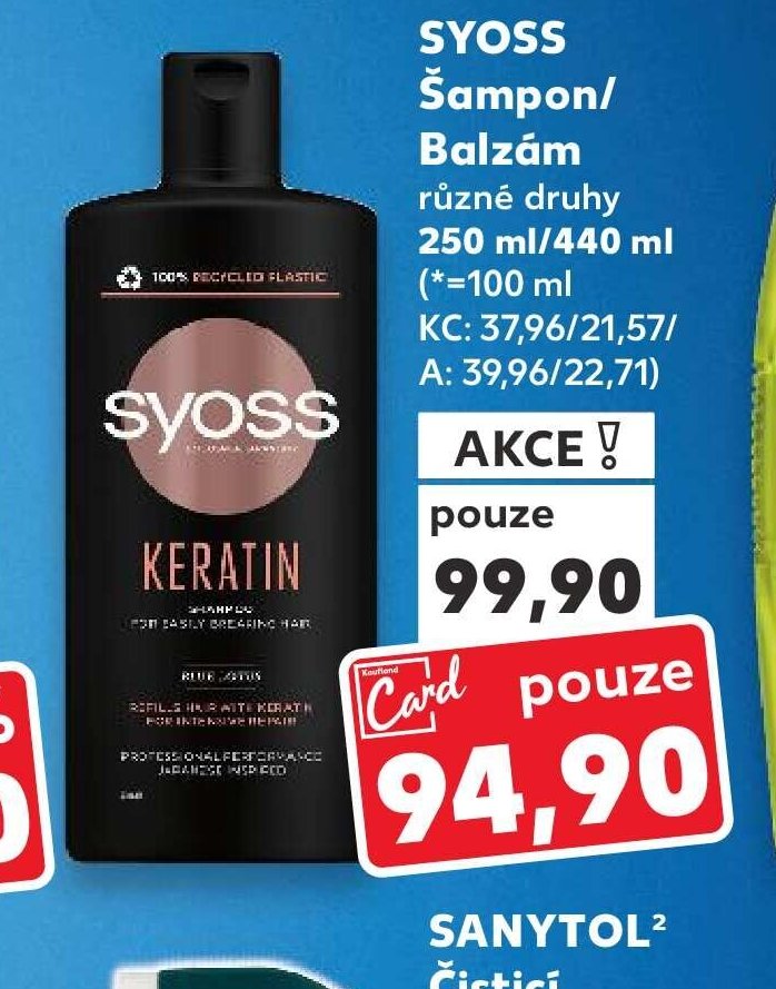 SYOSS Šampon/Balzám různé druhy 250 ml/440 ml
