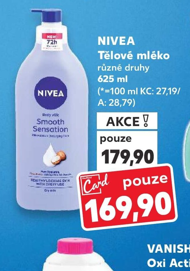 NIVEA Tělové mléko různé druhy 625 ml