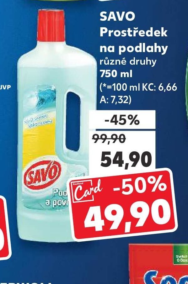 SAVO Prostředek na podlahy různé druhy 750 ml - Kaufland akcniletaky.com