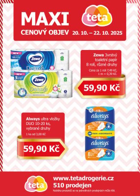 akční leták Teta drogerie 20.10.2025-22.10.2025