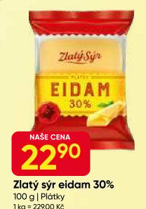 Sýr Eidam 30% Zlatý sýr Milkpol