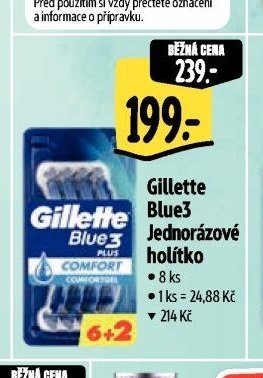 Gillette Blue3 Jednorázové holítko