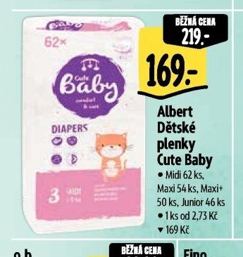 Albert Dětské plenky Cute Baby