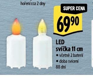 LED svíčka 11 cm