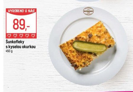 Šunkofleky s kyselou okurkou