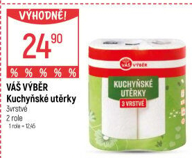 Utěrky kuchyňské 3vrstvé Váš Výběr