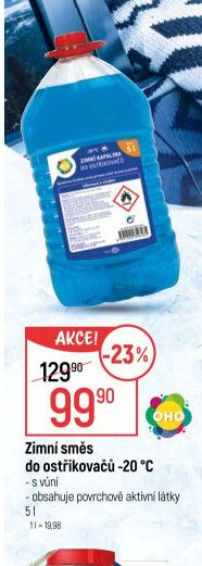 Zimní směs do ostřikovačů -20 °C