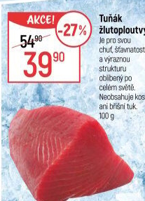 Tuňák žlutoploutvý filet