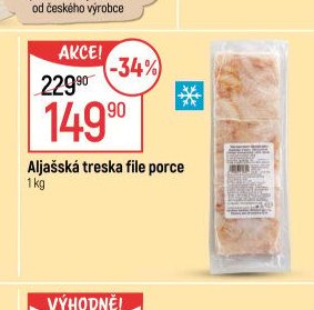 Aljašská treska file porce