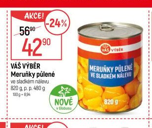 VÁŠ VÝBĚR Meruňky půlené