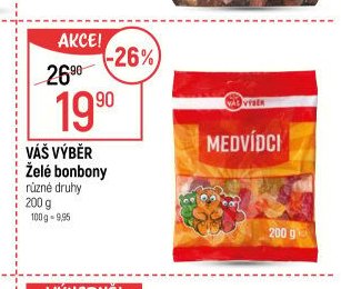 VÁŠ VÝBĚR Želé bonbony