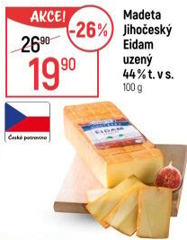 Sýr Eidam uzený 44% Jihočeský Madeta