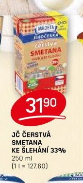 JČ ČERSTVÁ SMETANA KE ŠLEHÁNÍ 33%