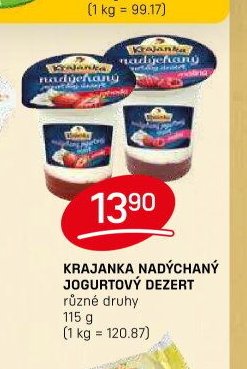 KRAJANKA NADÝCHANÝ JOGURTOVÝ DEZERT