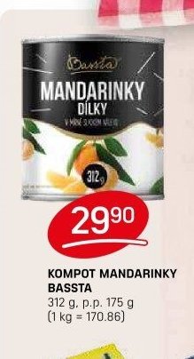Kompot mandarinky Bassta