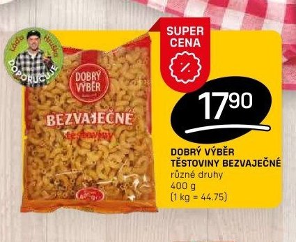 Dobrý Výběr těstoviny bezvaječné