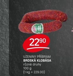 Brdská klobása Příbramská uzenina