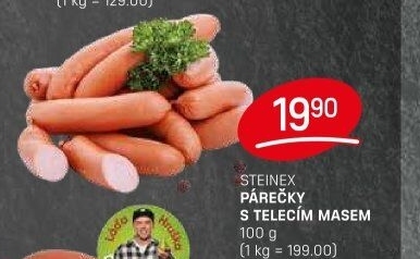 Párečky s telecím masem Steinex
