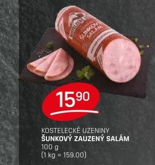 Salám šunkový zauzený Kostelecké uzeniny