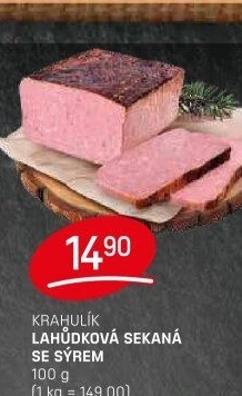 Sekaná lahůdková se sýrem Krahulík