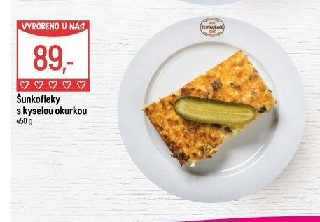 Šunkofleky s kyselou okurkou