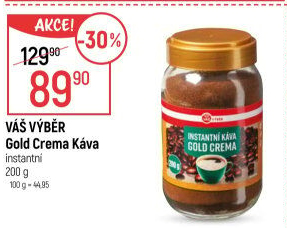 Instantní káva Gold Crema Váš Výběr