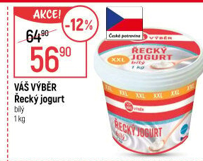 Jogurt řecký bílý Váš Výběr