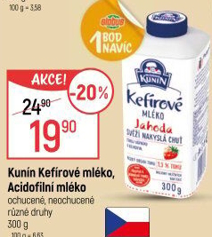 Kefírové mléko Mlékárna Kunín