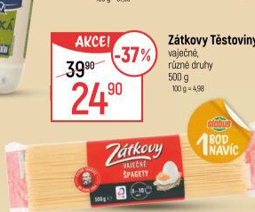 Těstoviny vaječné Zátkovy