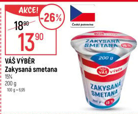 Zakysaná smetana 15% Váš Výběr