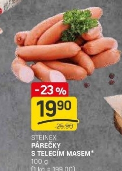 Párečky s telecím masem Steinex