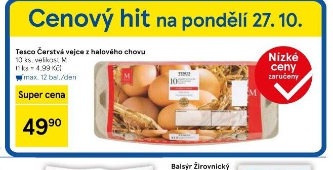 Tesco Čerstvá vejce z halového chovu 10 ks