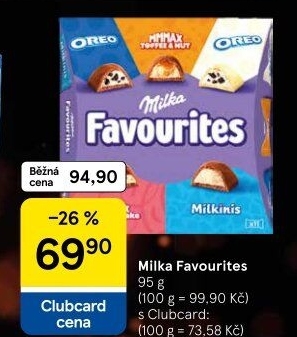 Bonboniéra Pralinky Favourites Milka