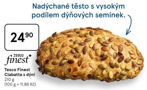 Ciabatta dýňová Tesco Finest