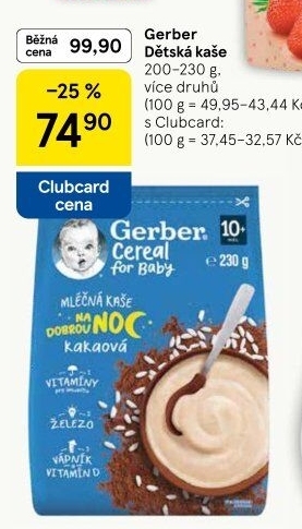 Kaše Gerber Natural for Baby