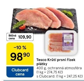 Krůtí prsní řízky Tesco