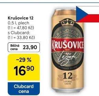 Pivo světlý ležák Královský 12° Krušovice