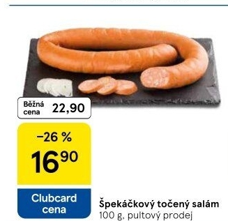 Salám špekáčkový točený