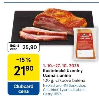 Uzená slanina Kostelecké uzeniny