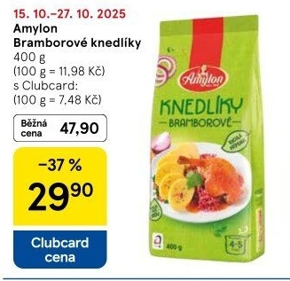 Bramborové knedlíky v prášku Amylon