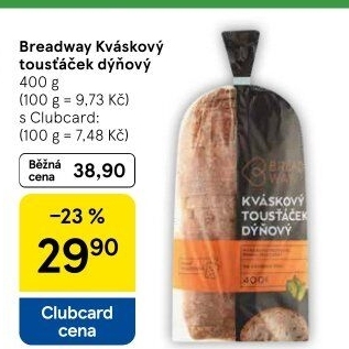 Chléb kváskový Tousťáček dýňový Breadway