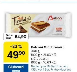 Dezert mini Tiramisu Balconi