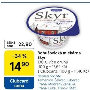 Dezert zakysaný bílý Skyr Bohušovická mlékárna