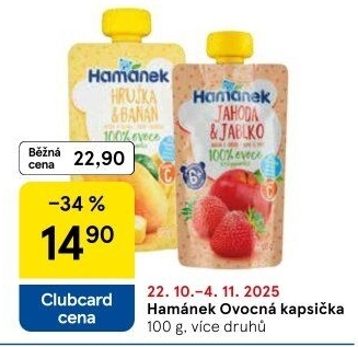 Kapsička ovocná 100% Hamánek